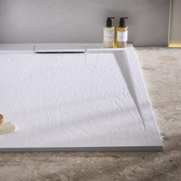 Slate Rectangle Shower Tray - 1000 x 800 x 30mm & Slate Shower Tray Drain