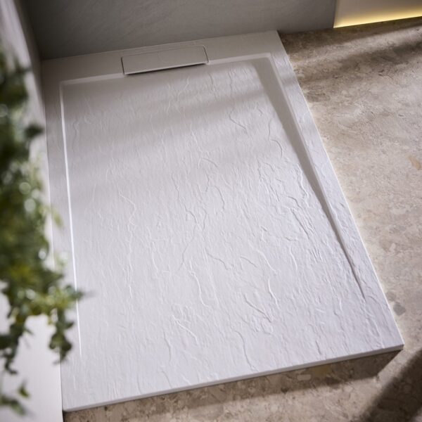 Slate Rectangle Shower Tray - 1600 x 800 x 30mm & Slate Shower Tray Drain